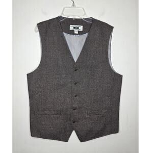 Joseph Abboud menswear brown vest - small - academia stealthweath quietluxury